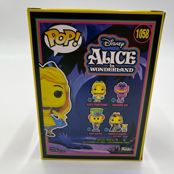Alice in Wonderland Funko Shop Black Light POP Bundle Set + 4 Free Pop Protector - Picture 9 of 16